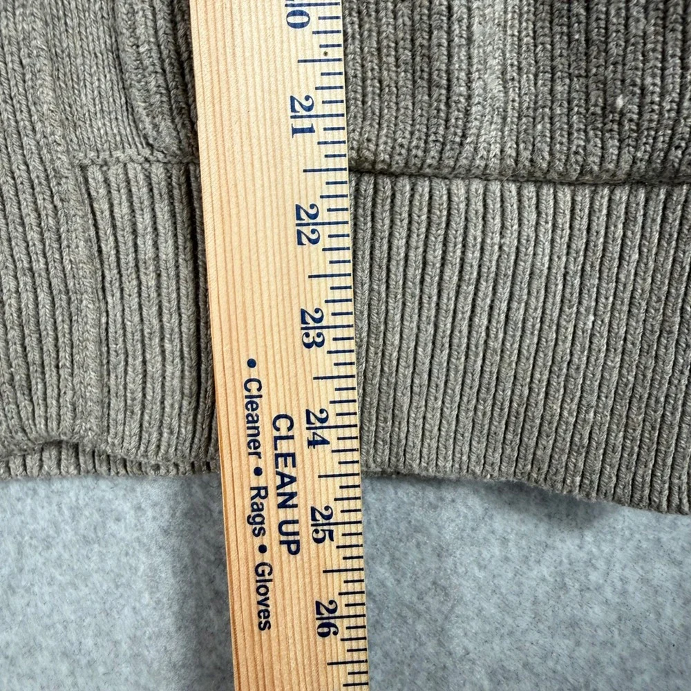 Banana Republic Zip Cardigan Small Tan Military Utility Gorpcore Minimalist